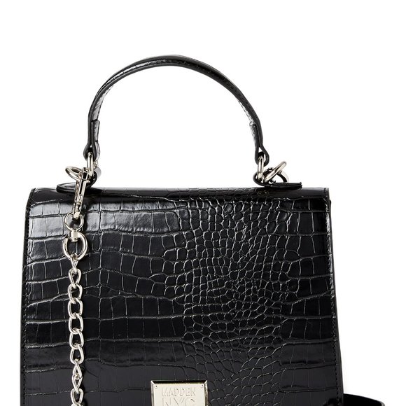 Madden NYC Women's Boxy Top Handle Bag Black - Picture 5 of 6